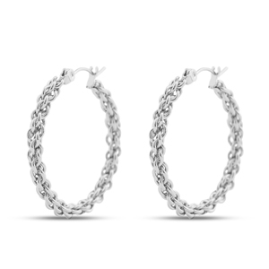 Stainless steel earrings creole Silver