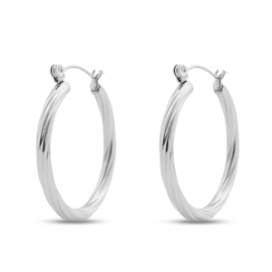 Stainless steel earrings creole Silver