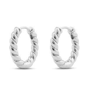 Stainless steel earrings creole Silver