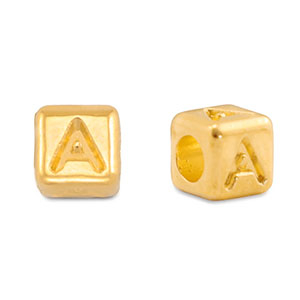 DQ A European metal letter beads Gold (nickel free)