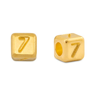 DQ 7 European metal letter beads Gold (nickel free)