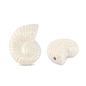 DQ greek ceramic beads shell White