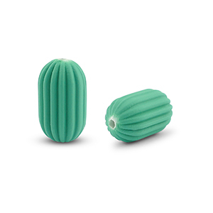Acrylic beads oval Green