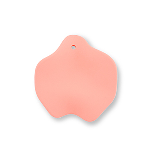 Acrylic charms leaf Salmon Pink