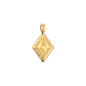 Stainless steel charms rhombus Gold