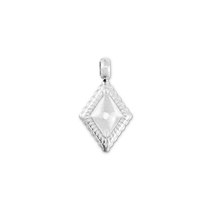 Stainless steel charms rhombus Silver