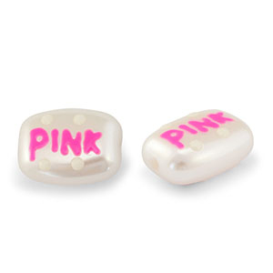 Acrylic beads "pink" Pearl-Pink-White