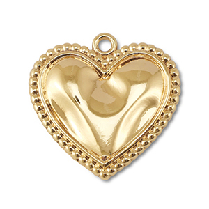 Metal charms heart Gold