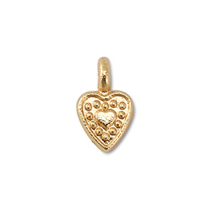 Metal charms heart Gold