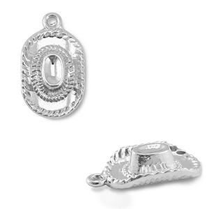 Metal charms cowboy hat Silver