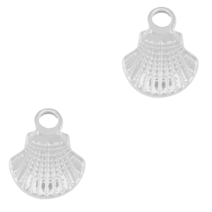 Stainless steel charms shell Silver