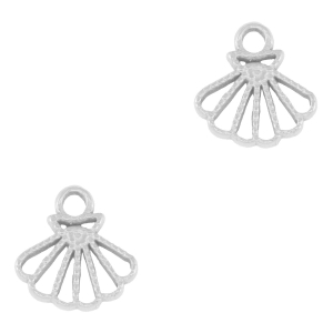 Stainless steel charms shell Silver