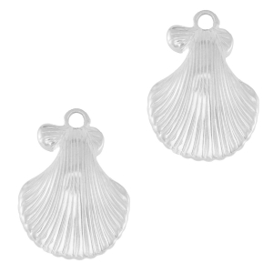 Stainless steel charms shell Silver