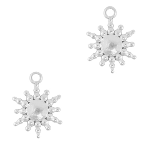 Stainless steel charms sun Silver