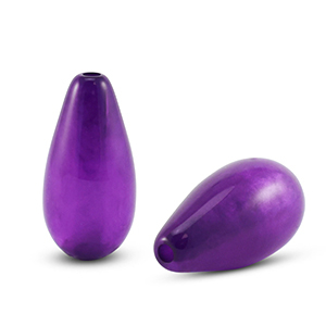 Polaris Elements drop shaped beads Polmo Grape Purple