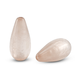 Polaris Elements drop shaped beads Polmo Nude Pink