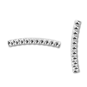 Stainless steel beads tube Silver