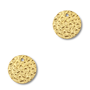 Stainless steel charms round Gold