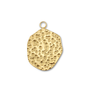 Stainless steel charms round Gold