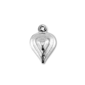 Stainless steel charms heart Silver