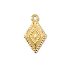 Stainless steel charms rhombus Gold