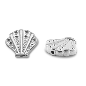 Stainless steel beads shell Silver