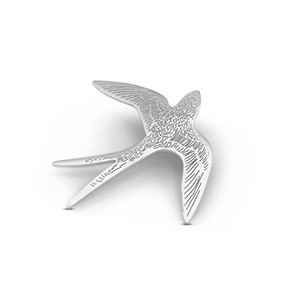 Brooches swallow Silver