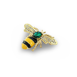 Brooches bee Gold-Yellow-Black-Green