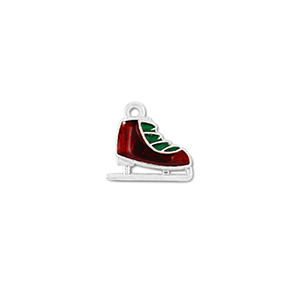 Metal charms skate Silver-Red-Green