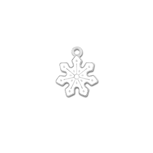 Metal charms snowflake Silver-White