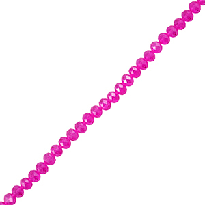 Top faceted beads 8x6mm disc Fuchsia Pink