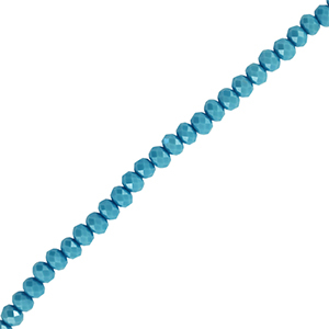 Top faceted beads 6x4mm disc Blue