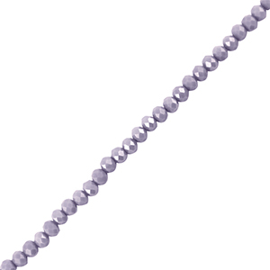 Top faceted beads 6x4mm disc Light Lavender Grey