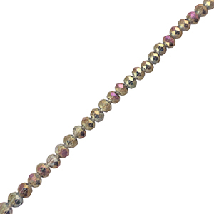 Top faceted beads 6x4mm disc Grey