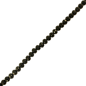Top faceted beads 4x3mm disc Black