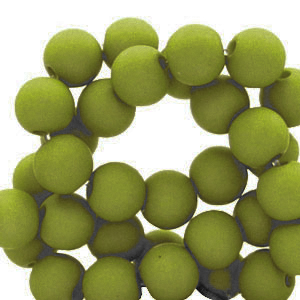 8 mm acrylic beads Moss Green