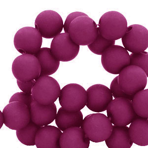 6 mm acrylic beads Berry Wine Red