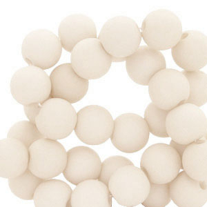 6 mm acrylic beads Off white