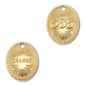 BY31&reg; Stainless steel charm angelnumbers 555 / change Gold