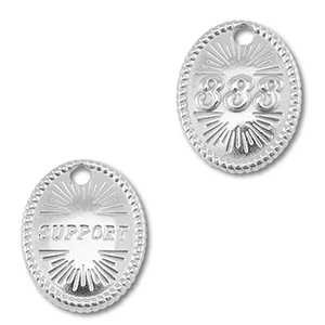 BY31&reg; Stainless steel charm angelnumbers 333 / support Silver