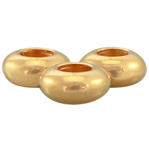 DQ metal bead 7x3mm Gold (nickel free)