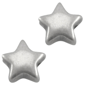 DQ European metal star 6mm Antique Silver (nickel free)