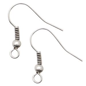 DQ European metal earring Antique Silver (nickel free)