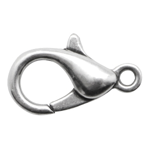 DQ European metal findings lobster clasp 10mm Antique Silver (nickel free)