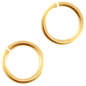 DQ European metal jump ring 5.5mm Gold (nickel free)