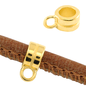 DQ European metal ring with loop &Oslash;3.8mm Gold (nickel free)
