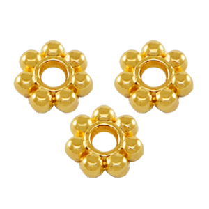 DQ European metal beads spacer Bali Ring 5.6mm Gold (nickel free)