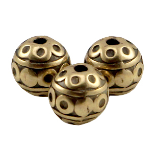 DQ European metal deco beads 8mm Antique Bronze (nickel free)