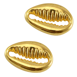 DQ European metal charms connector shell Gold (nickel free)
