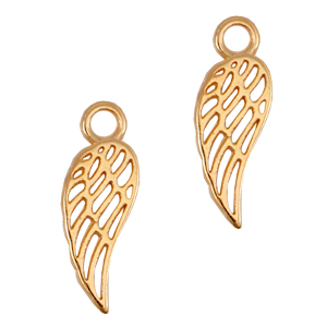 DQ European metal charms angel wing Rose Gold (nickel free)